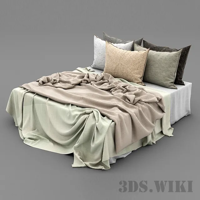 furniture – Blankets and pillows for the bed 3ds Max
