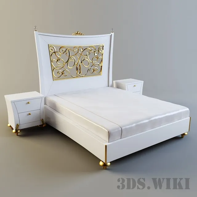 furniture – BLUE DIAMOND bed from Lanpas factory 3ds Max