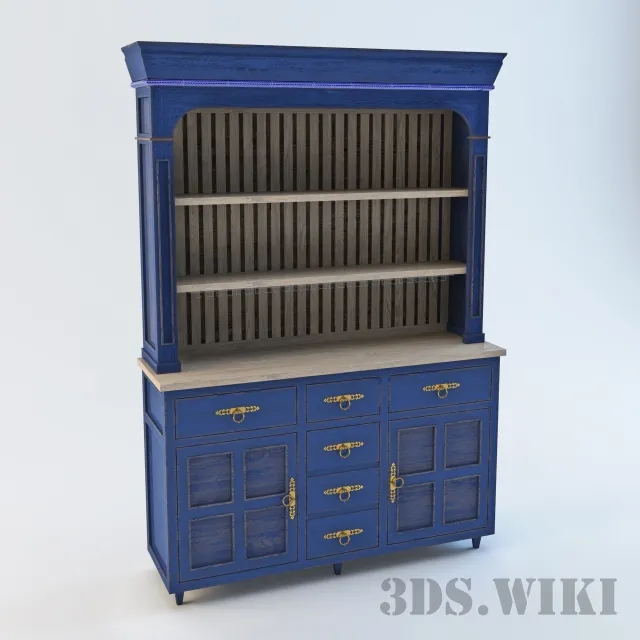 furniture – Blue Wardrobe Showcase 3ds Max