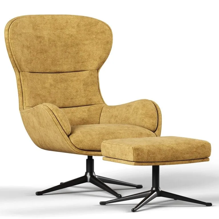 furniture – BoConcept Reno armchair with poof 3ds Max