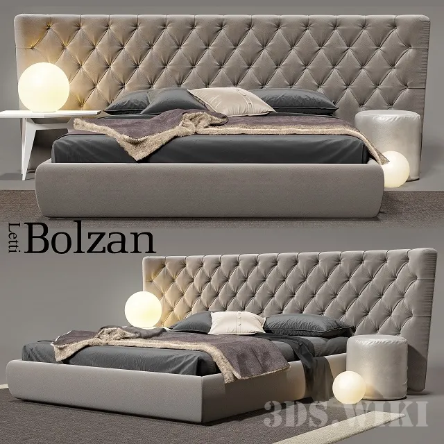 furniture – Bolzan Letti Selene bed large 3ds Max