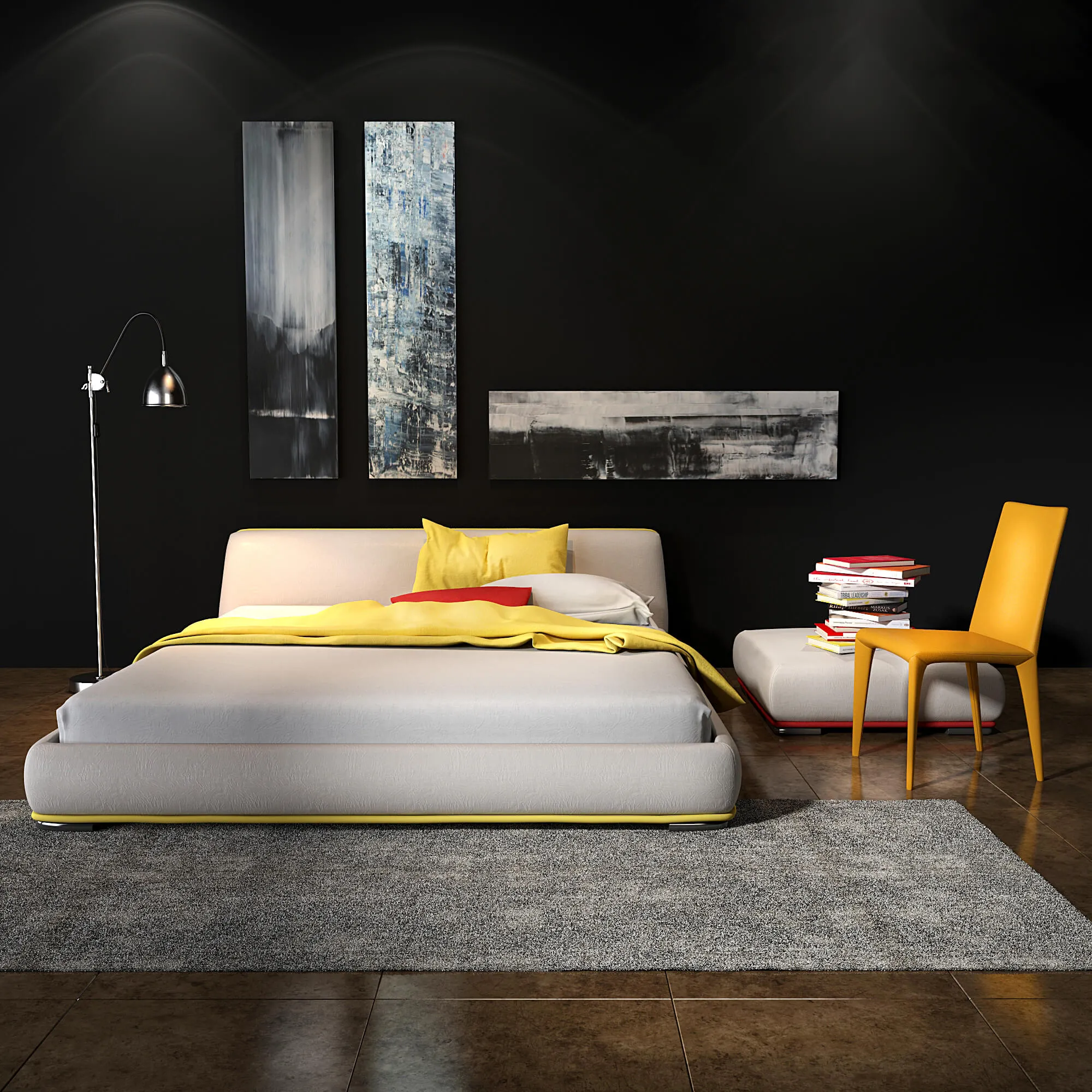 furniture – Bonaldo Amos bed 96 3ds Max