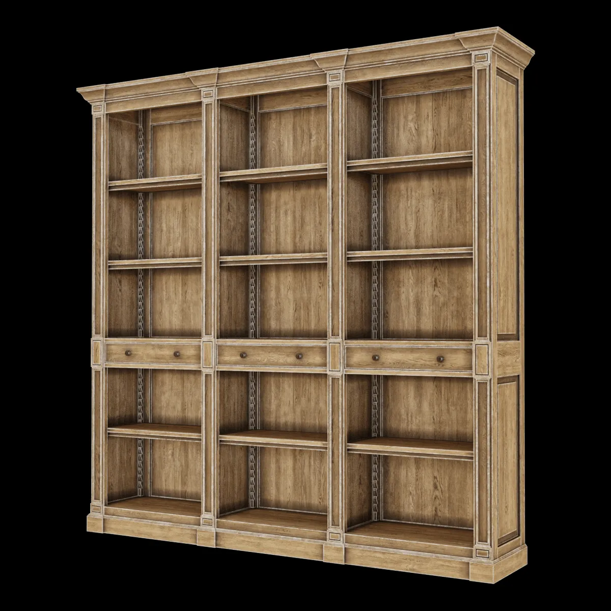 furniture – Bookshelf Aberdeen Triple 3ds Max