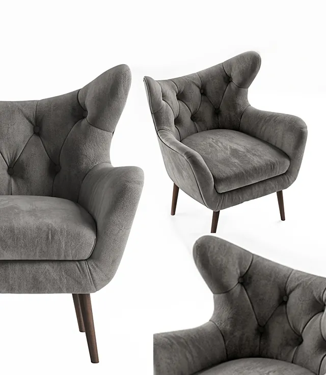 furniture – Bouck Wingback Chair 3ds Max