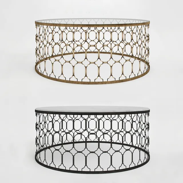 furniture – Box Living Parker coffee table glass and marble 3ds Max