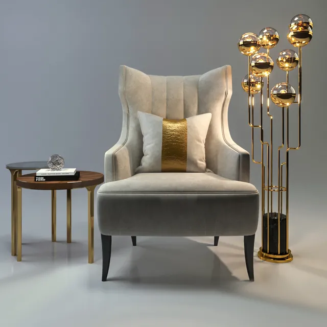 furniture – Brabbu Iguazu  Luray sidetable  Niku floorlamp 3ds Max