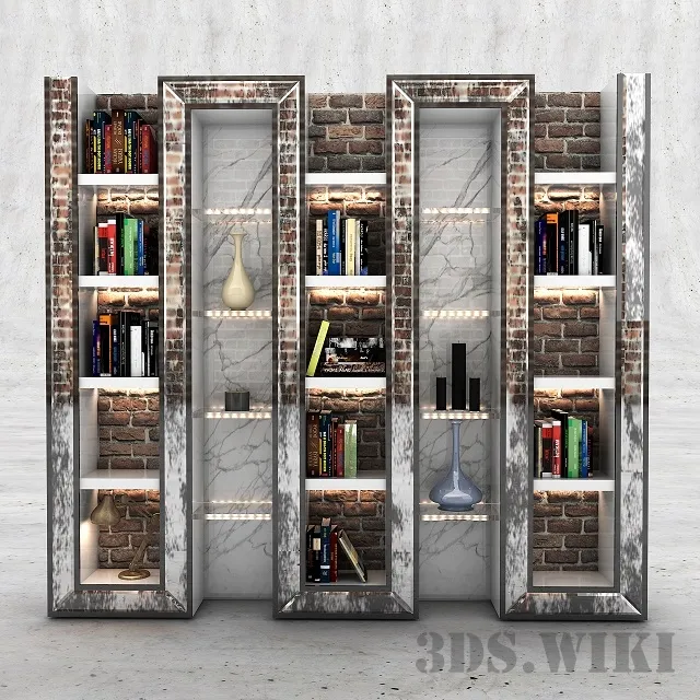 furniture – Brick bookshelf 3ds Max