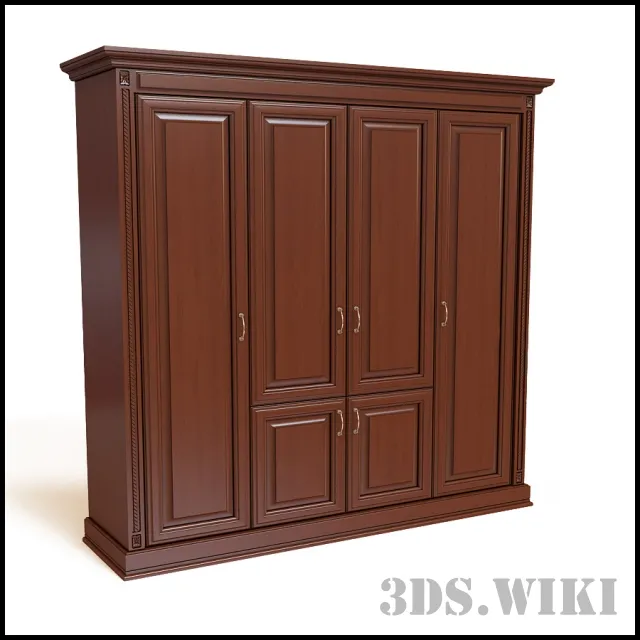 furniture – Brown wardrobe closet 3ds Max