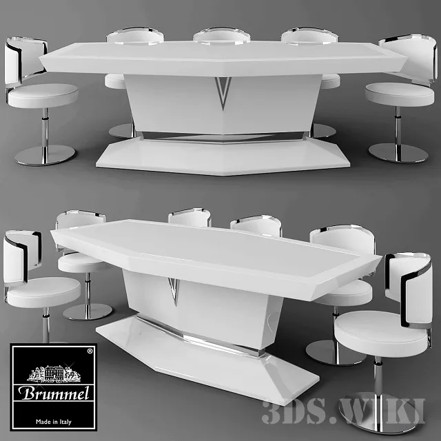 furniture – Brummel bar with chairs 3ds Max