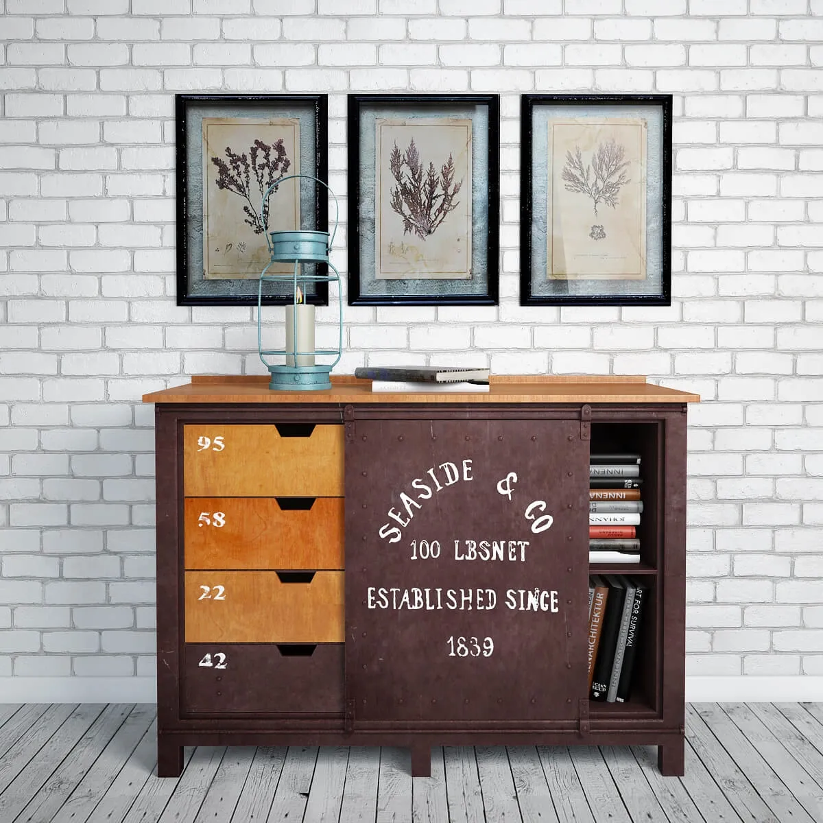 furniture – Buffet Industrial Rust Iron 3ds Max