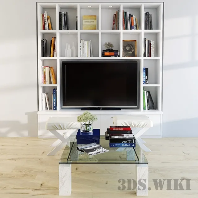 furniture – Built-in TV wall 3ds Max