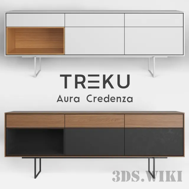 furniture – Cabinet Aura Credenza 3ds Max