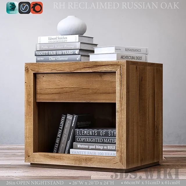 furniture – Cabinet Restoration Hardware 26in open 3ds Max