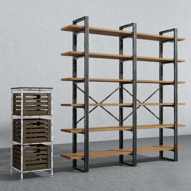 furniture – Cabinet with racks 6 3ds Max
