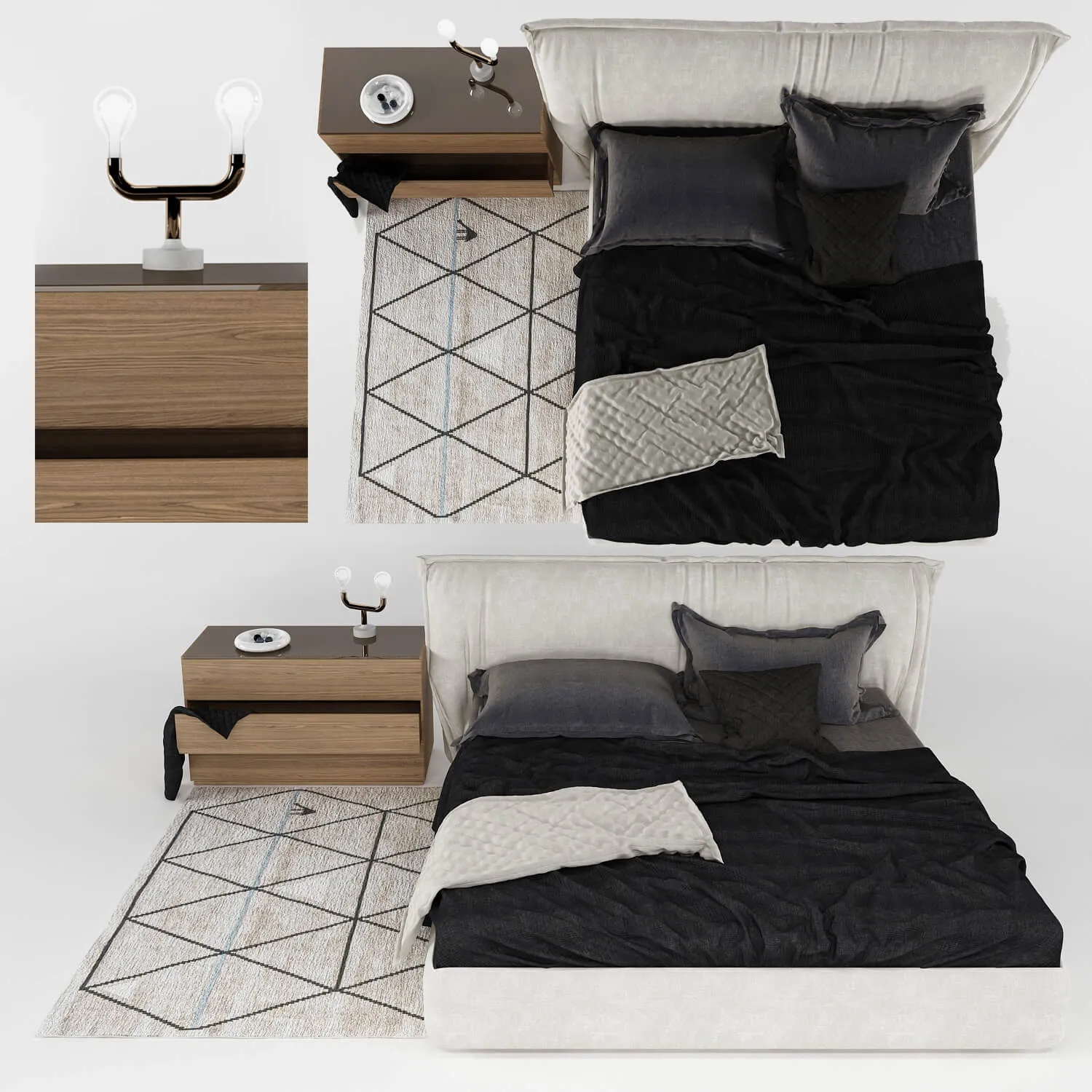 furniture – Calligaris bed 01 3ds Max