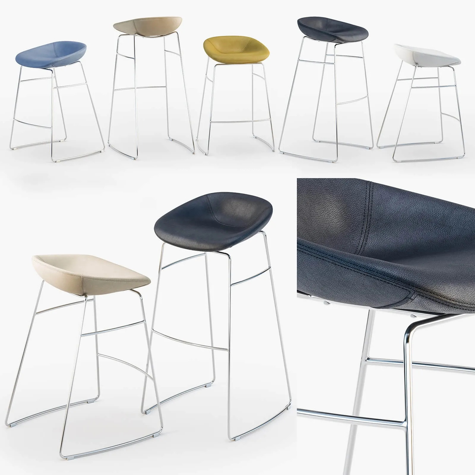 furniture – Calligaris Palm chair 2 3ds Max