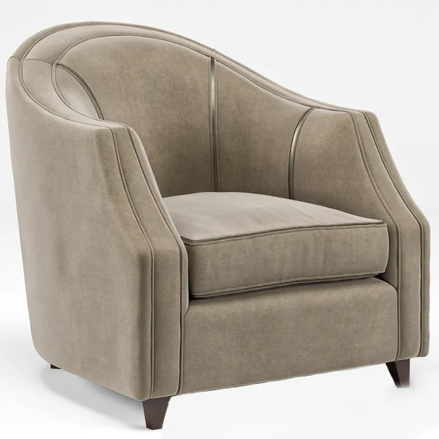 furniture – Camel Velvet armchair 47 3ds Max