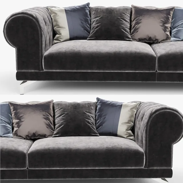 furniture – Capitone sofa 3ds Max