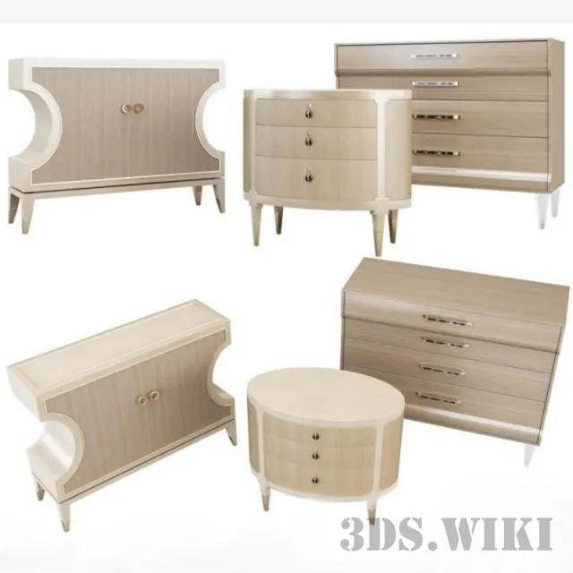 furniture – Caracole Thumbs and Decor set 3ds Max