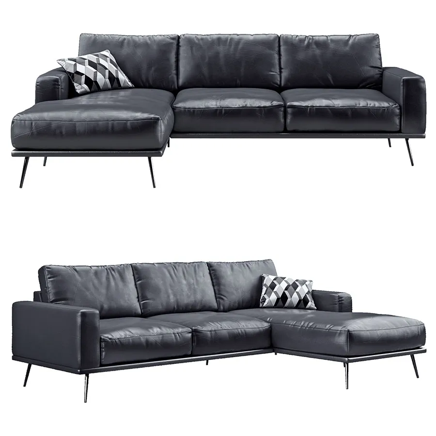 furniture – Carlton black sofa 3ds Max