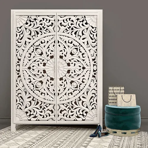 furniture – Carved Lombok Armoire 3ds Max