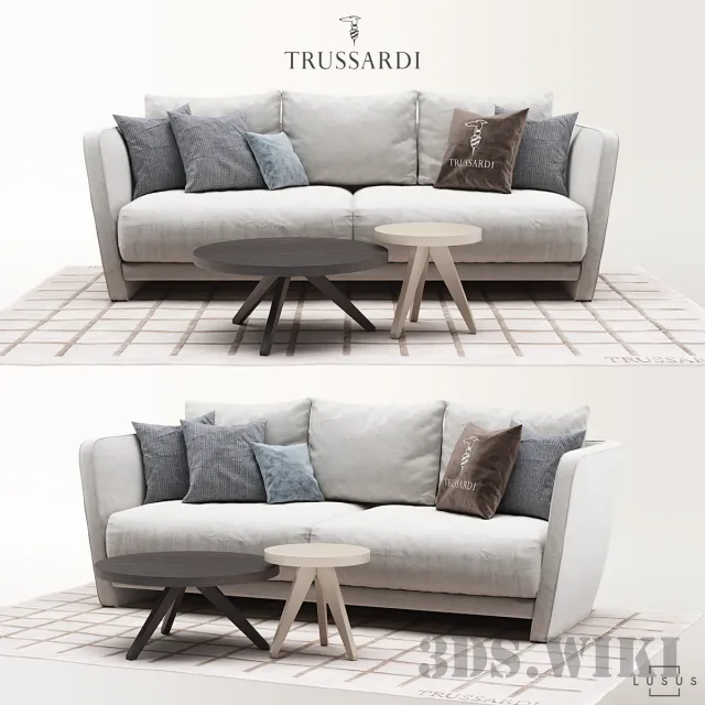 furniture – Casa Lightshell sofa set 3ds Max