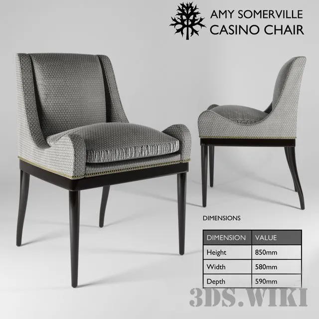 furniture – Casino armchair 3ds Max