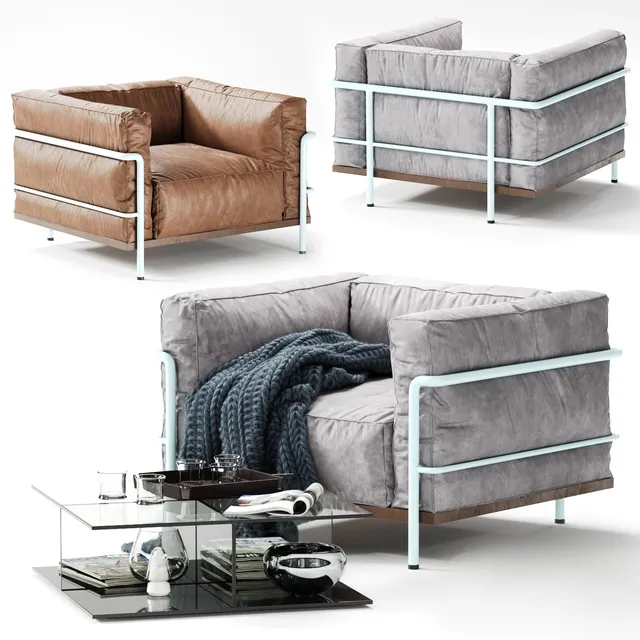 furniture – Cassina  LC3 Exemplaire Personnal 3ds Max