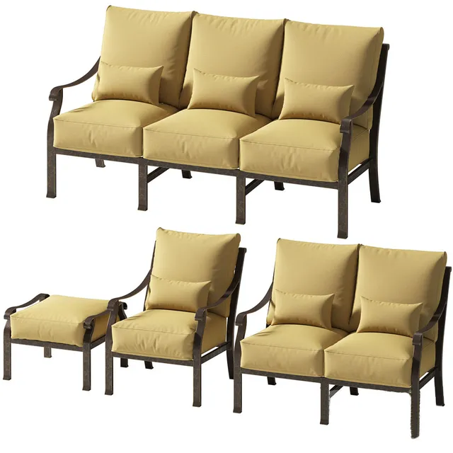 furniture – Castelle Madrid collection armchairs 1 3ds Max