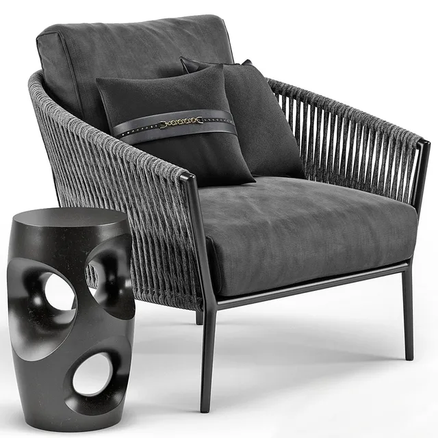 furniture – Catalina Outdoor Lounge Chair Oly Studio Cosmo Side End Table 3ds Max