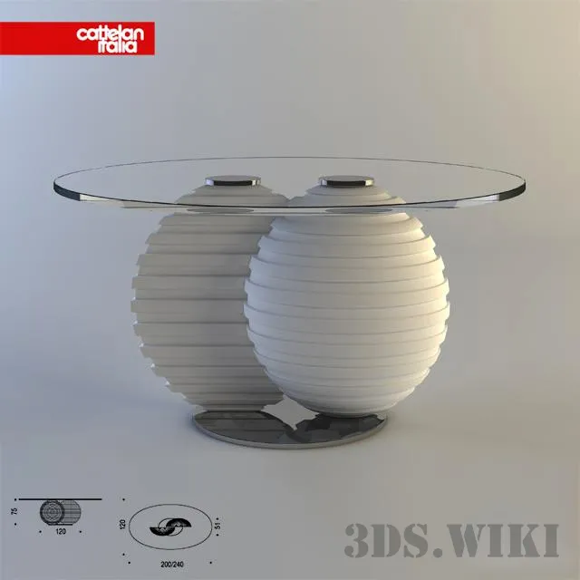 furniture – Cattelan Italia World table 3ds Max