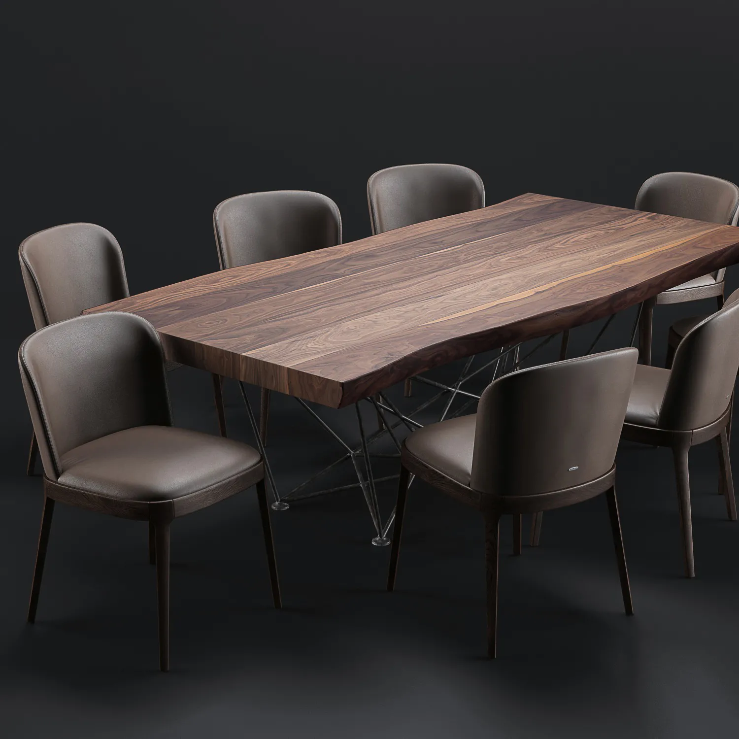 furniture – Cattelan table with chairs 07 3ds Max