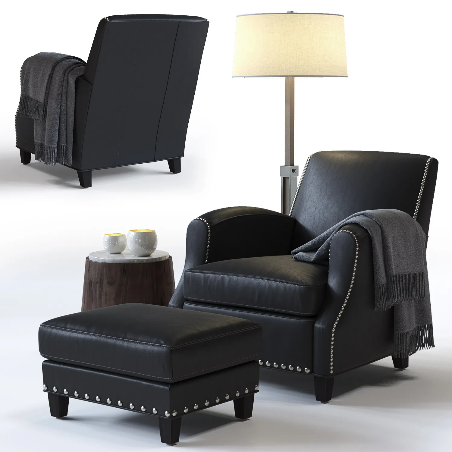 furniture – C&B Metropole leather chair 3ds Max