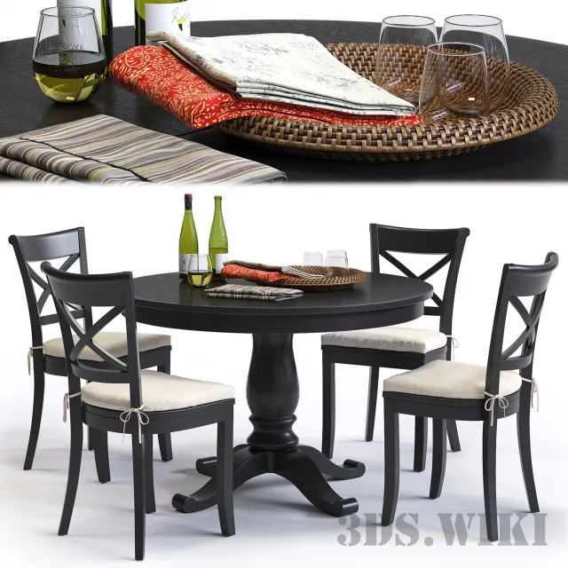 furniture – C&B Vintner Chair and Avalon Table 3ds Max