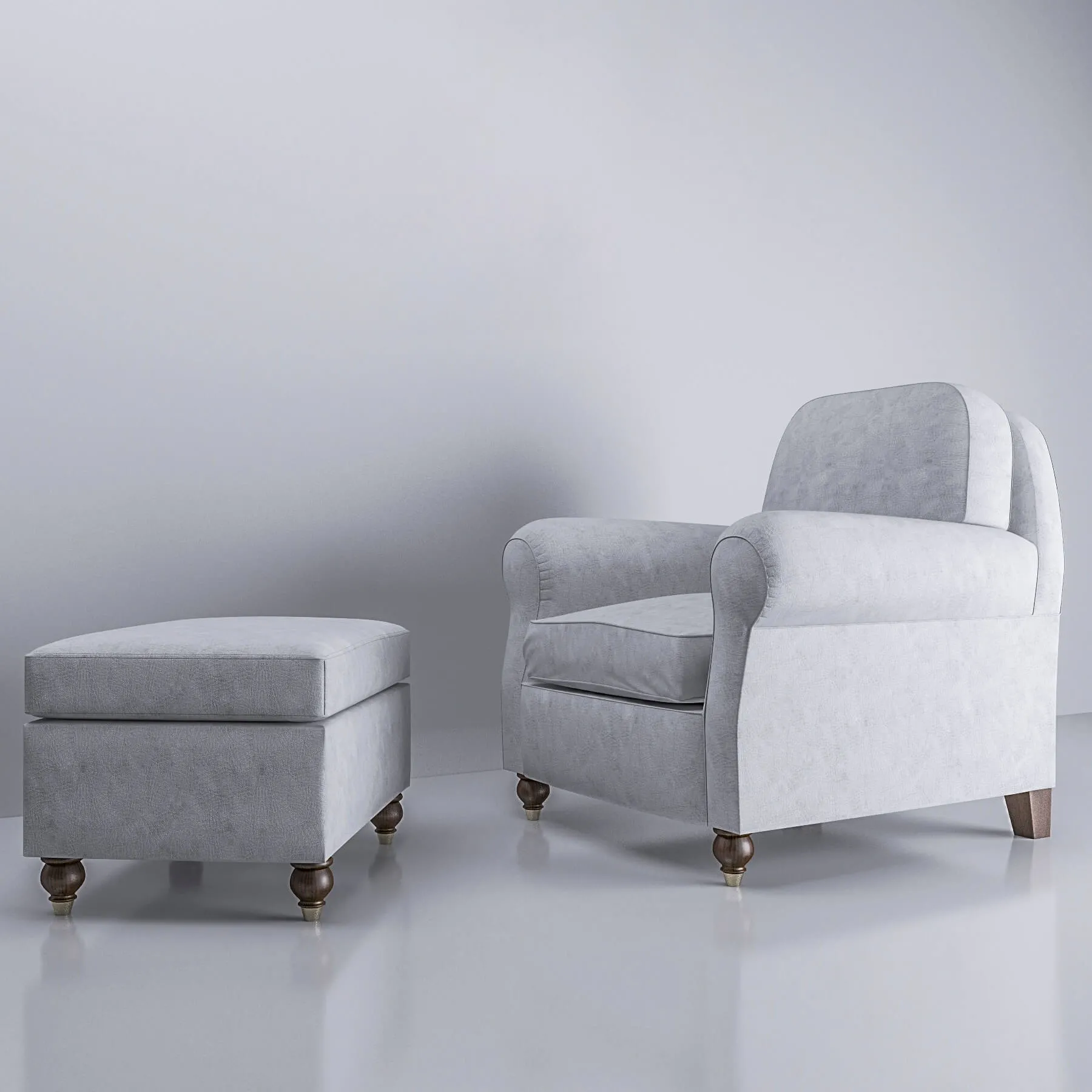 furniture – Chair and ottoman George 3ds Max