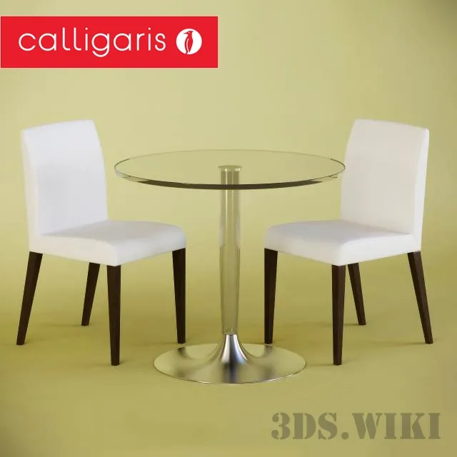 furniture – Chair and table Planet and Eudora by Calligaris 3ds Max