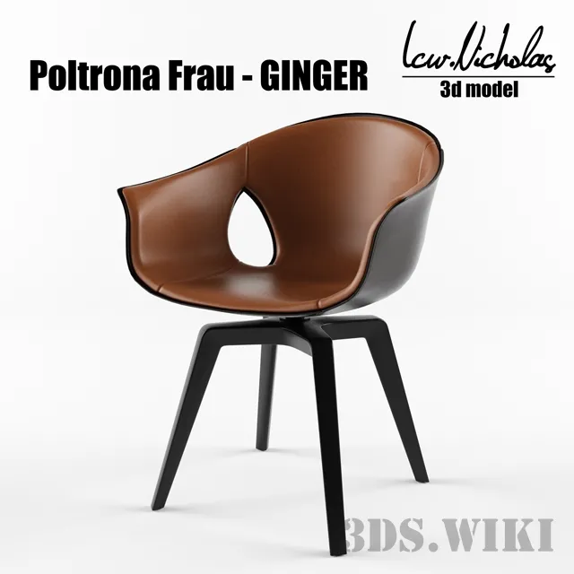 furniture – Chair – armchair Poltrona Frau Ginger 3ds Max