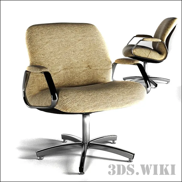 furniture – Chair Charles Pollock style STEELCASE 3ds Max