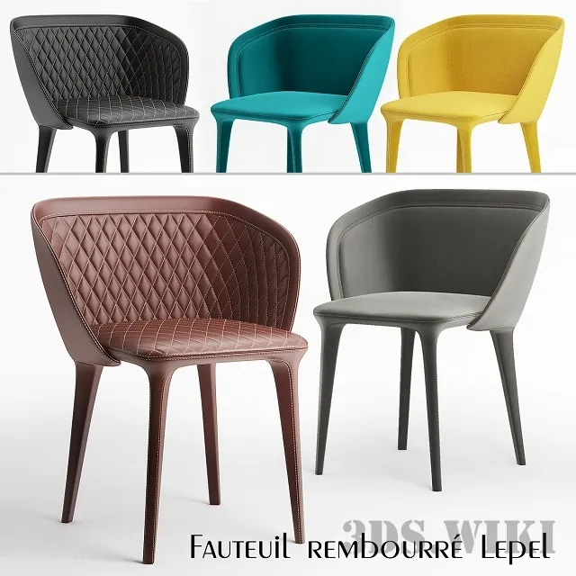 furniture – Chair Fauteuil rembourré Lepel 3ds Max