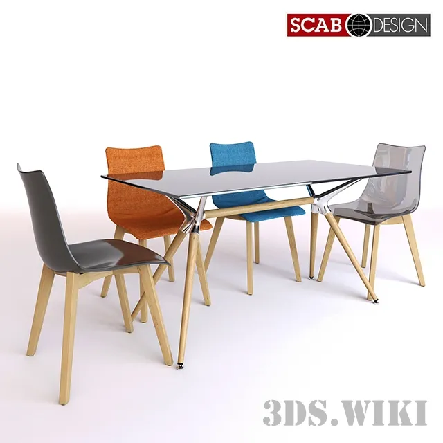 furniture – Chair NATURAL ZEBRA ANTISHOCK Table NATURAL METROPOLIS 3ds Max