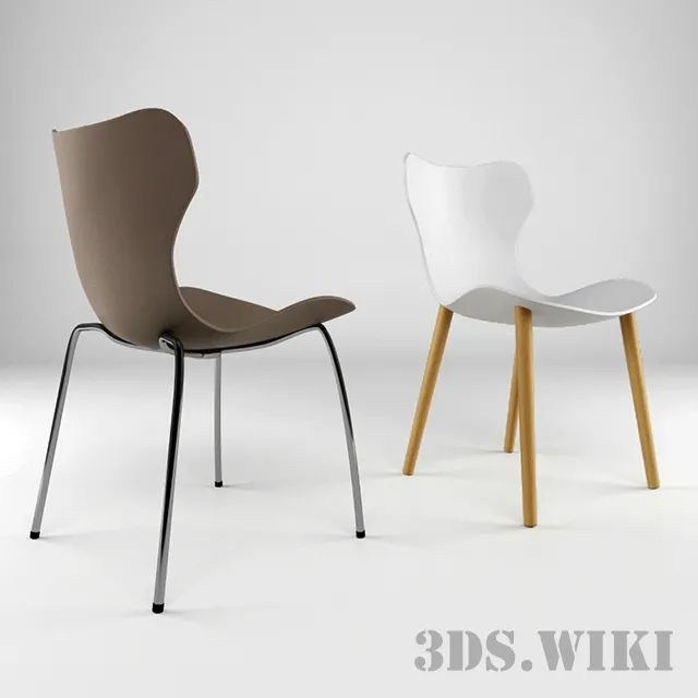 furniture – Chair Papilio Shell – B&B Italia 3ds Max