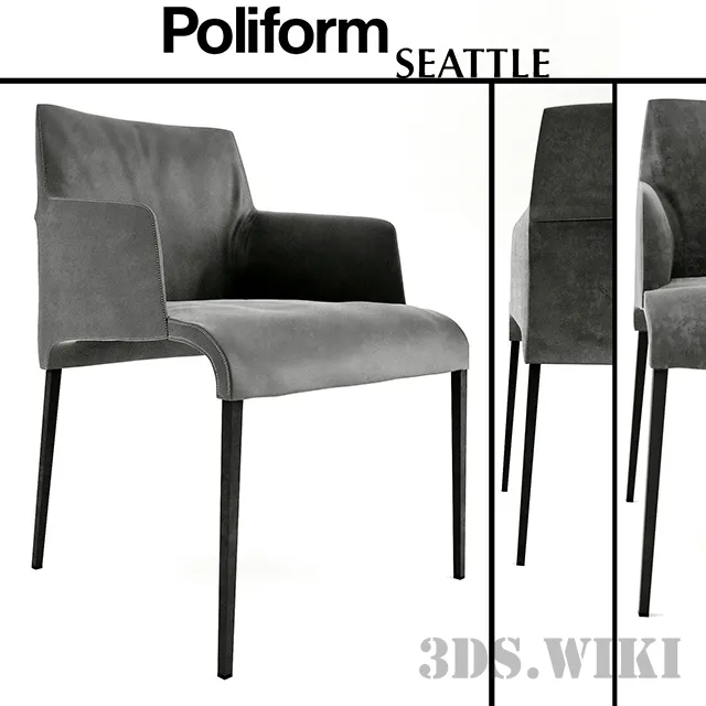 furniture – Chair SEATTLE By poliform 3ds Max