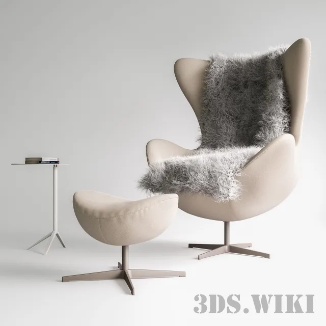 furniture – Chair Set Egg Chair Set 3ds Max