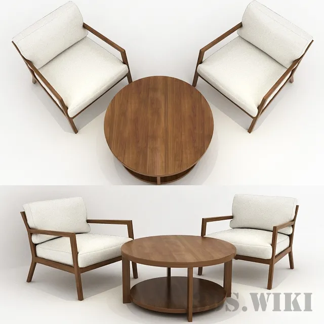 furniture – Chair Table Set 3ds Max