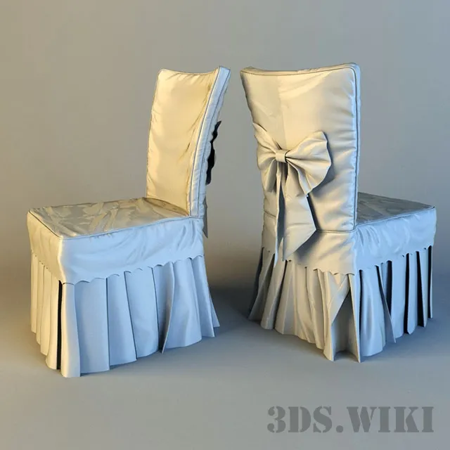 furniture – Chair with festive cover 3ds Max