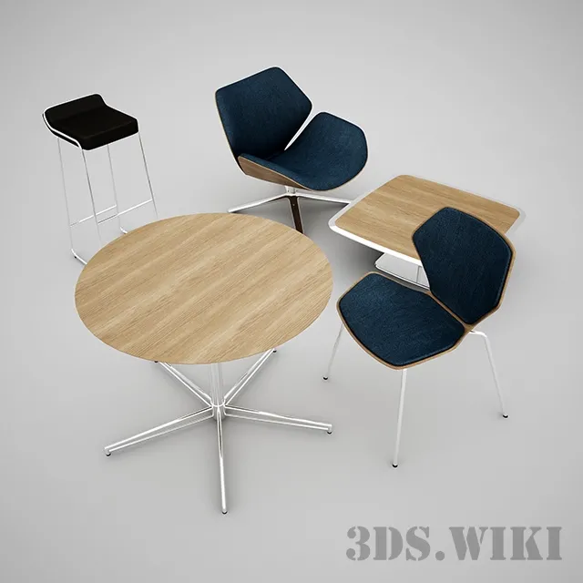 furniture – Chairs and Tables (bar stool Zanotta Otto) 3ds Max