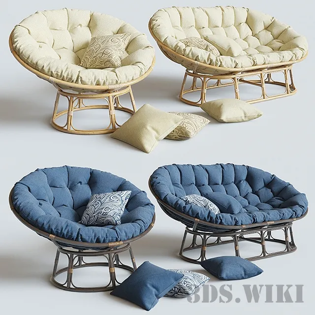 furniture – Chairs Papasan Mamasan 3ds Max