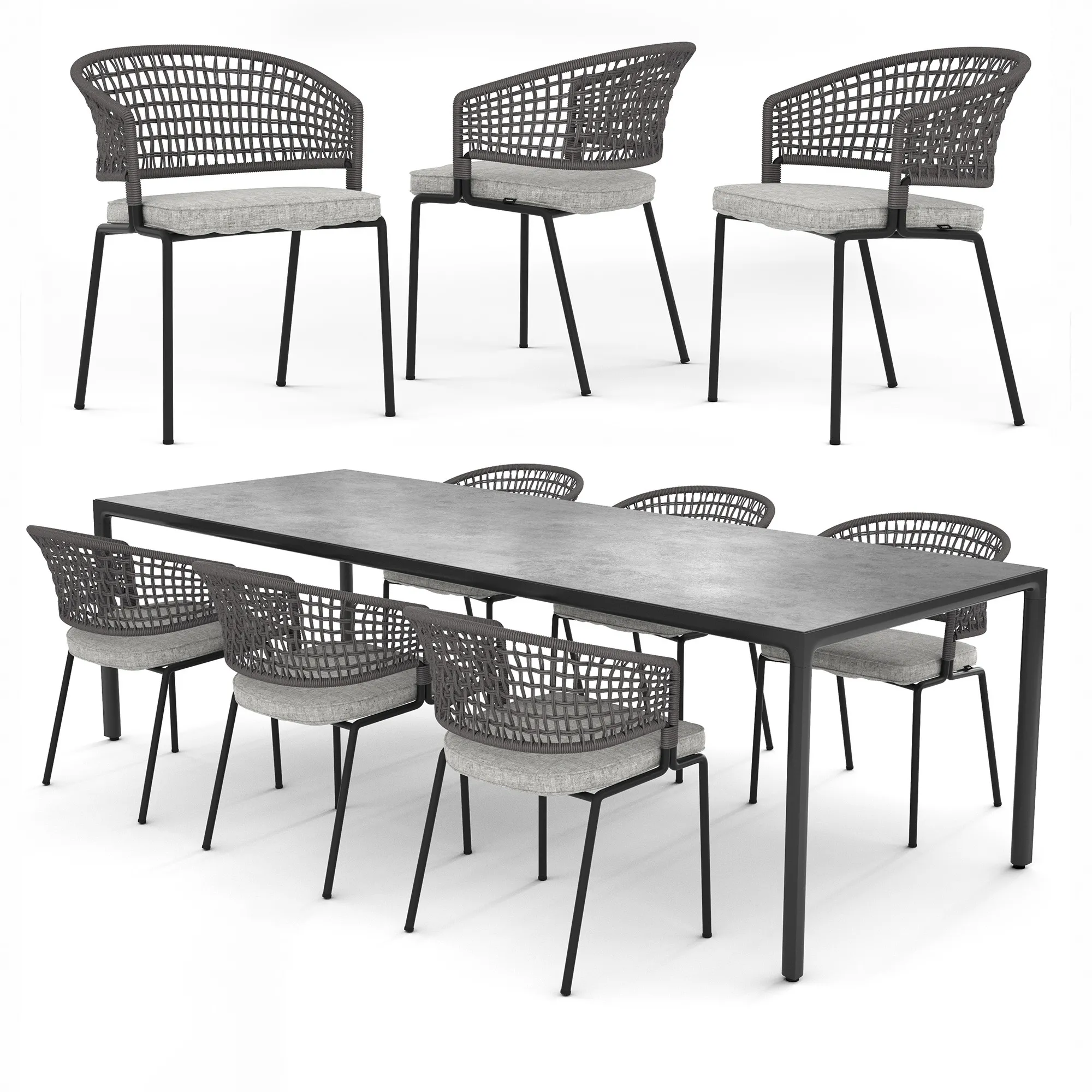 furniture – Chairs with tables Rugiano Giotto 3 3ds Max