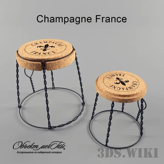 furniture – Champagne France designer table and chair 3ds Max