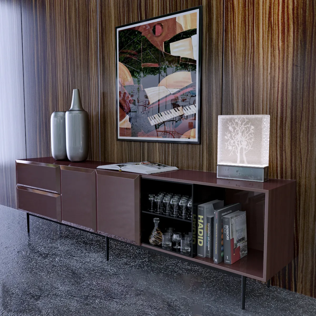 furniture – Chest of drawer by Moxie 8 3ds Max